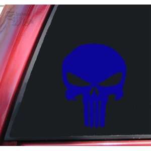  Punisher 2K Skull Vinyl Decal Sticker   Blue Automotive