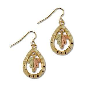    Landstroms Black Hills Gold Teardrop Earrings   ER1004 Jewelry