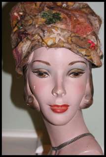 VINTAGE HAT ~ Appliqued Net Covered Cloche AMY NY ~ 21  