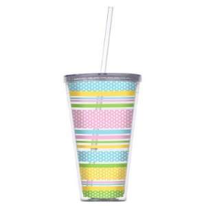  Easter Stripes 24oz Double wall Tumbler with Straw 