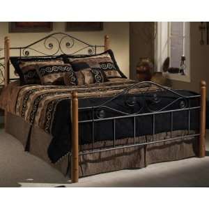  Harrison Wood Post Bed Black/brown/oak King Furniture 