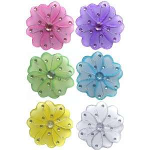 Mini (X Small) Wire Daisy Flower Daisies Flowers 6pc set (Purple, Dark 