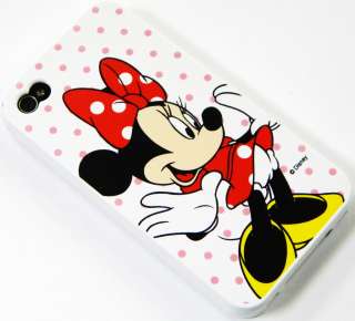 NEW MINNIE MOUSE IPHONE 4 4S SILICONE GUMMY JELLY GEL COVER CASE W 
