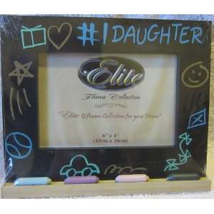  #1 Daughter Blackboard Stand up 6 X 4 Picture Frame 