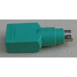  Microsoft USB Type A Female to PS/2 Male Adapter   Green 