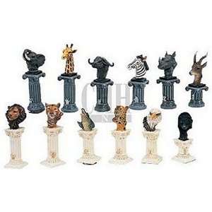  Animal Kingdom Theme Hand Painted Chessmen Toys & Games