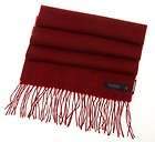 85 Club Room True Red Solid 100% Cashmere Fringed Scar