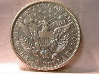 1901 AU BARBER 50c HALF DOLLAR ID#N93  