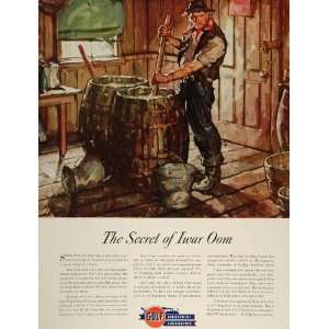  1936 Ad Gulf Oil Iwar Oom Industrial Lubricants Grease 