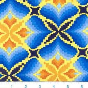   Bliss Kaleidescope Cobalt Fabric By The Yard Arts, Crafts & Sewing