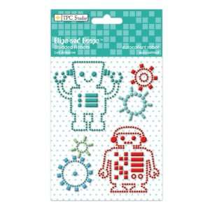  Blips & Beeps Self Adhesive Studded Robots 3 1/2 Inch by 4 