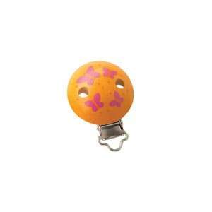   Haba Baby Butterfly Wooden Clip Orange with Nickel free Clip Toys