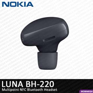 Nokia Luna BH 220 NFC Multipoint Bluetooth Headset Handsfree   Black 