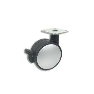 Cool Casters   Black Caster with Silver Finish   Item #400 75 BL SI SP 