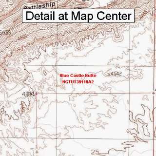  USGS Topographic Quadrangle Map   Blue Castle Butte, Utah 