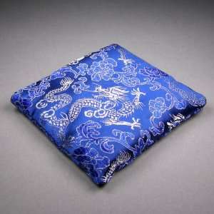 Blue Dragon Brocade Crystal Pillow Display Pad, Medium 4.5 Square 