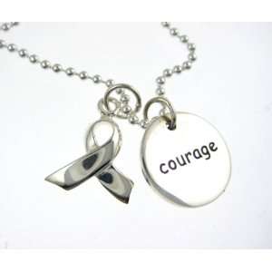  Silver Courage and Strength Survivor Necklace Jewelry
