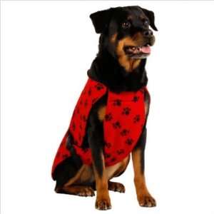  Pawz Fleece Dog Coat in Red/Black