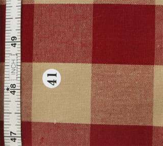 1Yd Yarn Dyed Fabric Cotton SJ 41 31mm Check Red  