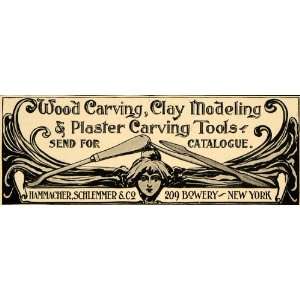  1900 Ad Wood Carving Clay Modeling Plaster Tools Women 