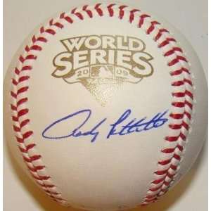 2009 W.S. Yankees Team 5 SIGNED MLB Baseball JORGE POSADA ANDY PETTITE 