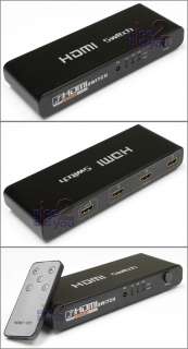 Port 1080p HDMI Switcher Switch Hub Splitter + Remote  