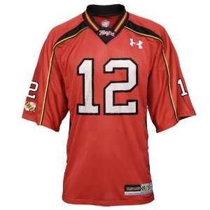   Terrapins #12 Red Youth Replica Football Jersey