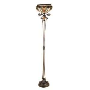  Dale Tiffany Boehme Torchiere in Antique Bronze Finish 