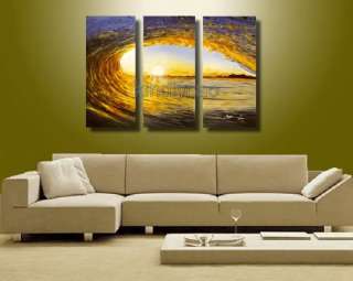 Huge Hand ocean wave Surf Oil Paintings On Canvas Ks066  