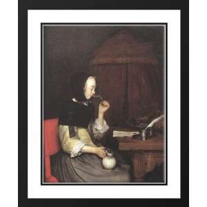  Borch, Gerard ter 28x36 Framed and Double Matted A Woman 