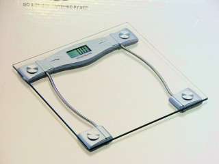 Sleek & Modern Digital scale w/ tempered glass top bathroom health gym 
