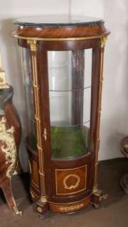 French Empire Glass Display Cabinet Bijouterie Curio  