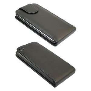  Modern Tech Black PU Leather Flip and Clip Case for iPod 