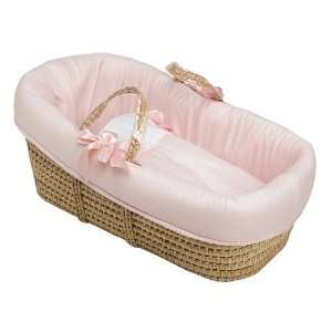  Tenera Moses Basket/Comforter   Pink Baby