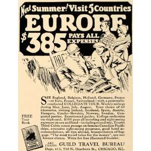   Ad Guild Travel Bureau Europe Canadian Pacific   Original Print Ad