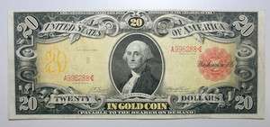 1905 $20 GOLD CERTIFICATE TECHNICOLOR RARE  