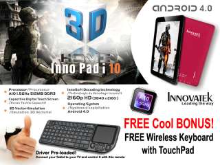 Innovatek InnoPad i10 10.1 Tablet PC A10 1.5Ghz 3D 2160p Capacitive 