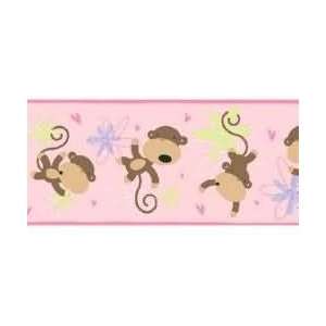  Monkey See Monkey Doà Girls Wallcovering Border 