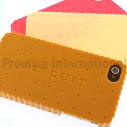 NIB Cute Brown Chocolate Biscuits Hard Case Cover For Apple iPhone 4 