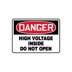  DANGER HIGH VOLTAGE INSIDE DO NOT OPEN 10 x 14 Adhesive 