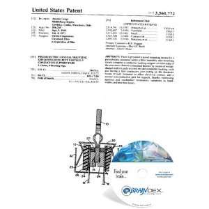  NEW Patent CD for PIEZOELECTRIC CRYSTAL MOUNTING EMPLOYING 