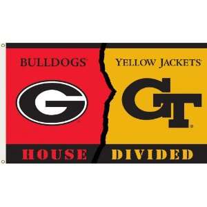 Georgia Georgia Tech House Divided 3x5 Flag Sports 