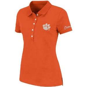  NCAA Clemson Tigers Ladies Vision Polo   Orange (Large 