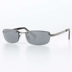  Helix Rimless Rectangular Sunglasses