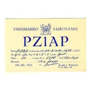  1959 QSL Paramaribo Suriname PZ1AP 