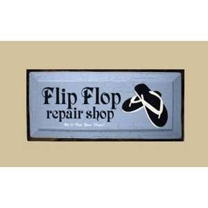   SaltBox Gifts CV818FF Flip Flop Repair Shop Sign Patio, Lawn & Garden