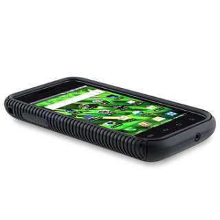 Black Dual Flex Hard Case Cover For Samsung Galaxy S 4G T959v T Mobile 