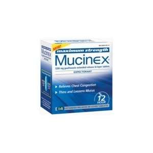  Mucinex Maximum Strength Extended Release Tabs 1200 Mg 14 