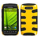 Solid Pearl Yellow/Black Fishbone Phone Snap on Case For BlackBerry 