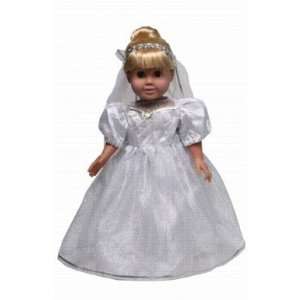  White Bride Dress and Veil 18 Doll / Bear Toys & Games
